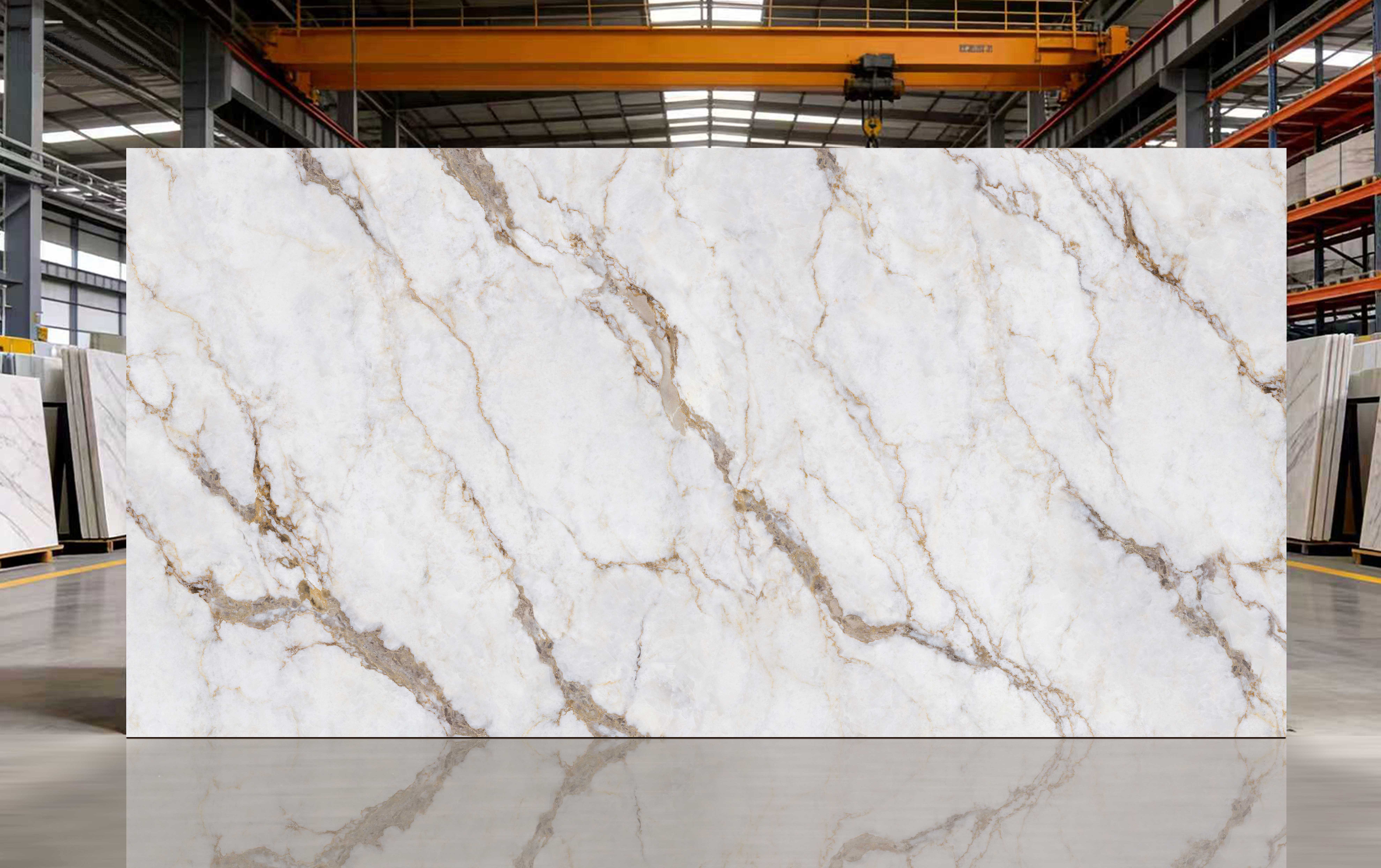 Calacatta Borghini Gold Jumbo Quartz 822